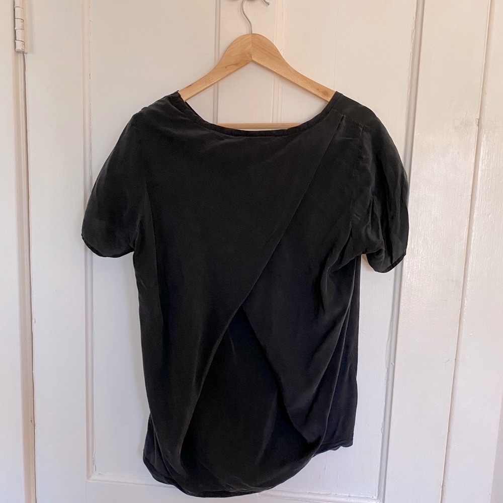 OAK Black 100% Silk Shirt